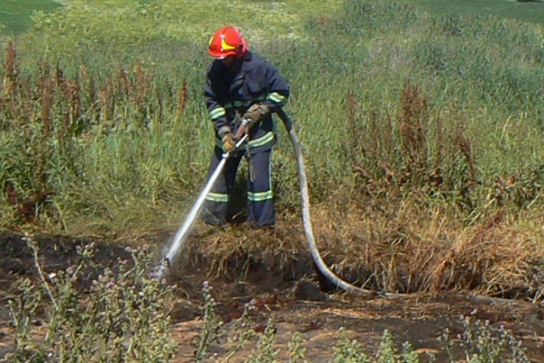 На Хмельнитчине пожарные спасли села от масштабного торфяного пожара