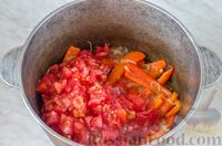 Скумбрия, запечённая с картофелем, помидорами и сладким перцем