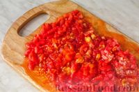 Скумбрия, запечённая с картофелем, помидорами и сладким перцем