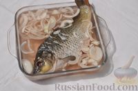 Карп на мангале, в луковом маринаде
