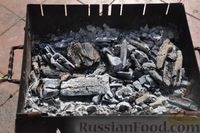 Карп на мангале, в луковом маринаде